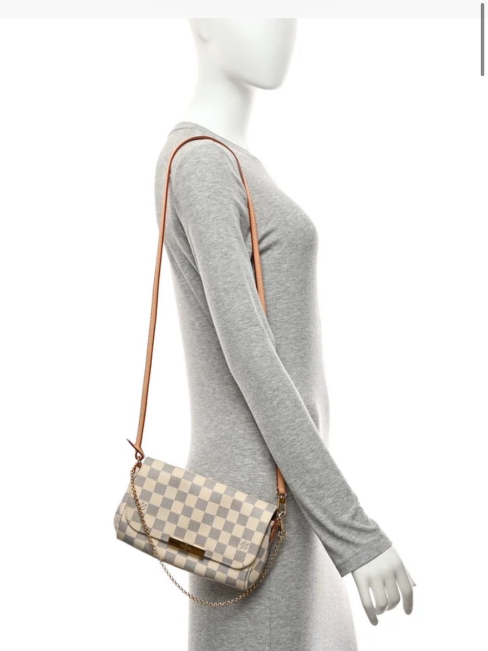Louis Vuitton Damier Azur Crossbody Bag in Beige and Cream